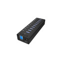 Raidsonic | 10 port USB 3.0 Hub | Icy Box IB-AC6110
