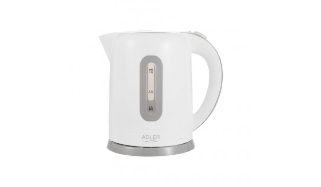 Adler | Kettles | AD 1234 | Standard kettle | 2200 W | 1.7 L | Plastic | 360° rotational base | Whit