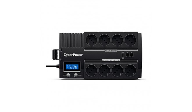 CYBERPOWER BR700ELCD Line-Interactive UPS 700VA/390W GreenPower Energy Saving Technology LCD USB 4+4