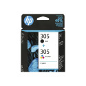 HP 305 2-Pack Tri-color/Black Original Ink Cartridge