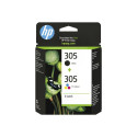 HP 305 2-Pack Tri-color/Black Original Ink Cartridge