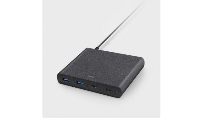UNIQ HUB Uniq Surge LITHOS Collective 90W 2xUSB-A QC 3.0 / 2xUSB-C PD 3.0 - black