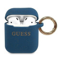 Guess Guess GUACCSILGLBL AirPods cover blue/blue Silicone Glitter