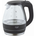 Adler Kettle Kettle AD 1224 Standard, Glass, Black, 2000 W, 360 rotational base, 1.5 L