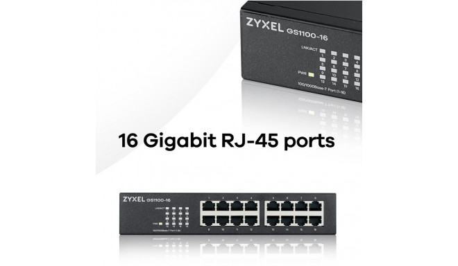 "16P Zyxel GS1100-16 V3 RM"