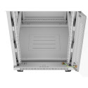 RACK CABINET 19" FREE-STANDING 15U/600X800 (FLAT PACK) WITH GLASS DOOR LCD GREY LANBERG V2