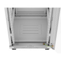 RACK CABINET 19" FREE-STANDING 22U/600X800 (FLAT PACK) WITH GLASS DOOR LCD GREY LANBERG V2