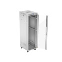 RACK CABINET 19" FREE-STANDING 42U/600X800 (FLAT PACK) WITH GLASS DOOR LCD GREY LANBERG V2