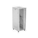 RACK CABINET 19" FREE-STANDING 42U/800X1000 (FLAT PACK) WITH GLASS DOOR LCD GREY LANBERG V2