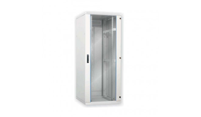 Floor standing cabinet, 22U, 600/800/1095, width/depth/height mm, steel/glass door, RAL 7035 (welded