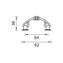 FURNITURE HANDLE JH1554/64 AGED COP