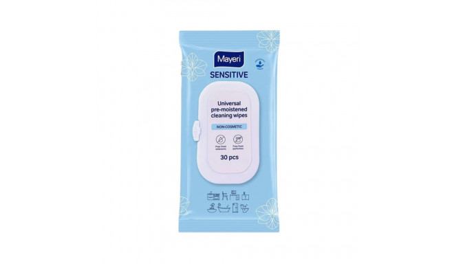 General cleaning cloths MAYERI Sensitive moistened universal 30 pcs/pk