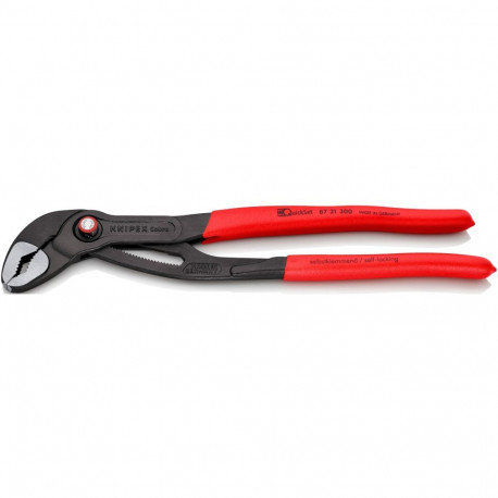 Cobra QuickSet Rohr- / Wasserpumpen-Zange 87 21 300 (rot, Länge 300mm, für Rohre bis 2.3/4")