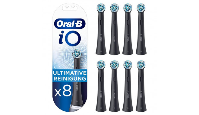 Braun Oral-B iO Ultimate Cleansing Pack of 8, brush heads (black)