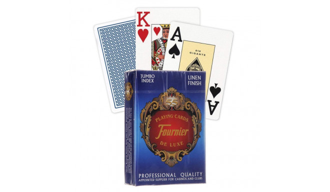 Fournier 818 Linen Finish Poker Cards (Blue)