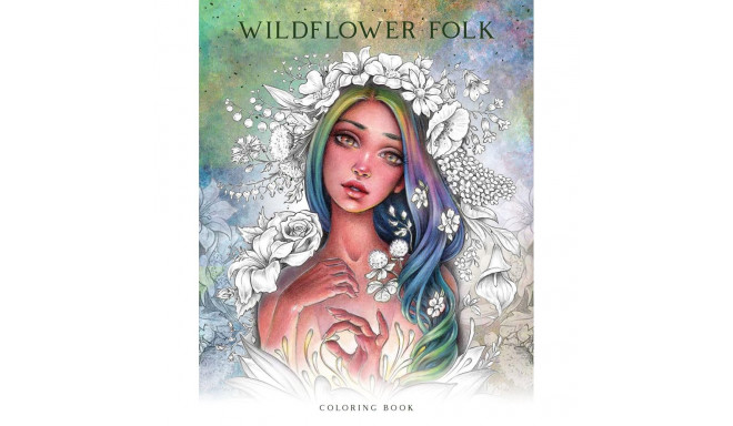 Blue Angel Wildflower Folk Coloring Book