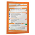 Iseliimuv infohoidja magnetkinnitusega DURABLE DURAFRAME A4, oranž, 2 tk