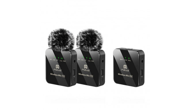 Wireless Lavalier Microphone PULUZ 2 TX + 1 RX