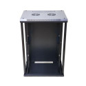 Extralink Rackmount cabinet 15U 600x600 Black wall mounted