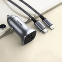 Ugreen 40858 Kiire Auto Duo laadija USB-A / USB-C 30W PD PPS (CD130) Hall