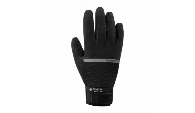 Riteņbraukšanas Cimdi Shimano Infinium Insulated Melns - 2XL