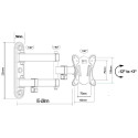 Maclean MC-417 Full Motion TV Monitor Wall Mount 13-32" 30kg max. VESA 100x100 Black Powder Coated U