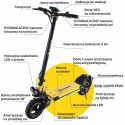 XRIDER F10 electric scooter, Application, KERS, 1400W PEAK, DMEGC 18.2ah battery with active balance