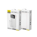 Dudao K15Pro Powerbank 20000mAh 22.5W PD USB-C / USB-A / built-in Lightning and USB-C cables - white