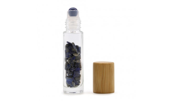 Ancient Wisdom Roller Bottle With Sodalite Crystals - Wooden Cap