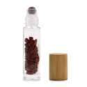 Ancient Wisdom Roller Bottle With Red Jasper Crystals - Wooden Cap