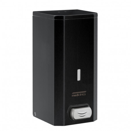MEDICLINICS DJ0031B Soap Dispenser, Stainless Steel, Black Epoxy, 1,5 L,