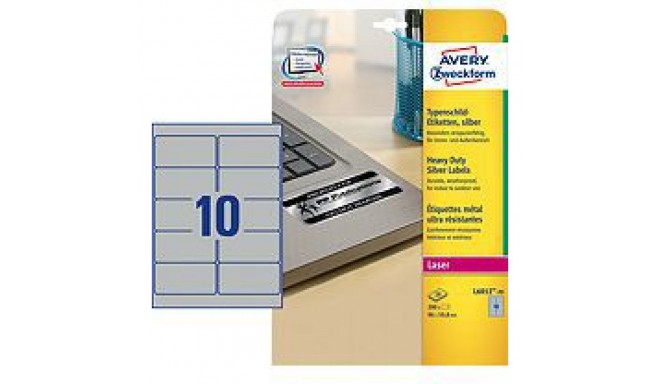 Avery Zweckform Labels  silver  20 sheets (L6012-20)