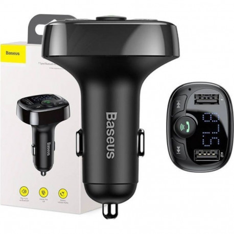Baseus Bluetooth FM transmitter 2xUSB microSD black