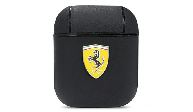 Ferrari Ferrari FESA2LEBK AirPods cover black/black On Track Leather