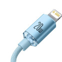 Baseus cable Crystal Shine USB-C - Lightning 2,0 m 20W sky blue