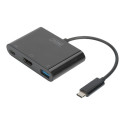 DIGITUS USB Type-C Multi Adapter 4K 30Hz HDMI 1 USB C Port für PD 1 USB 3.0 port