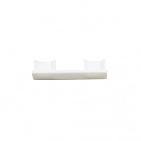 CURTAIN END CAP PLASTIC WHITE 2 PCS