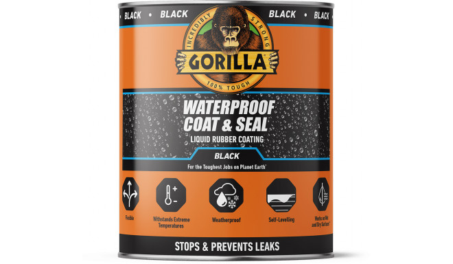 Gorilla герметик Waterproof Coat&Seal 473 мл, черный