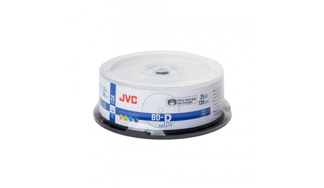 JVC BD-R 25GB 6X INKJET WHITE PRINTABLE WATERPROOF PHOTO GLOSSY CAKE*25 70L71KJCK0005 / 9ULC25WPJVC0