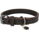 COLLAR LEATHER L–XL 57–66 CM DARK BROWN