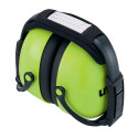 Earmuffs Uvex K2 Foldable. SNR: 31dB, black/neon lime. Soft head band, dielectric