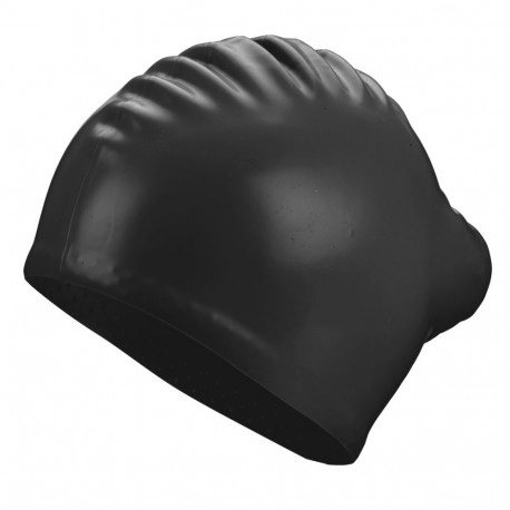Silicone swimming cap BECO 7530 0 black long hair