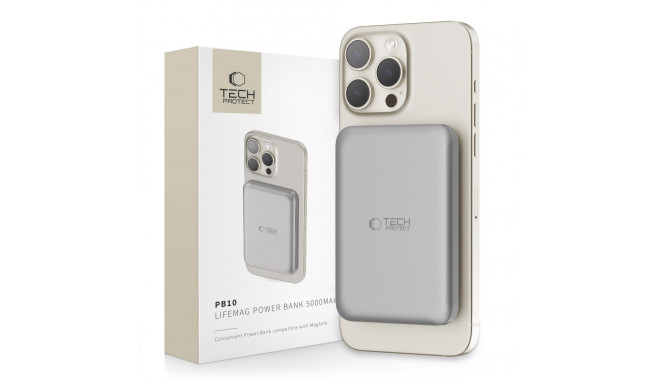 TECH-PROTECT PB10 LIFEMAG MAGSAFE POWER BANK 5000MAH TITANIUM