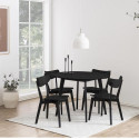 Dining table ROXBY, D105xH76cm, black