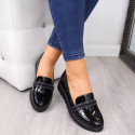 Comfortable patent slip-on shoes T.Sokolski W SCA62, black (37)