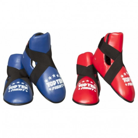 Masters Top Ten OSTT-PU "Fight" Foot Guards (Wako Approved) 030643-02M (czerwony+S)