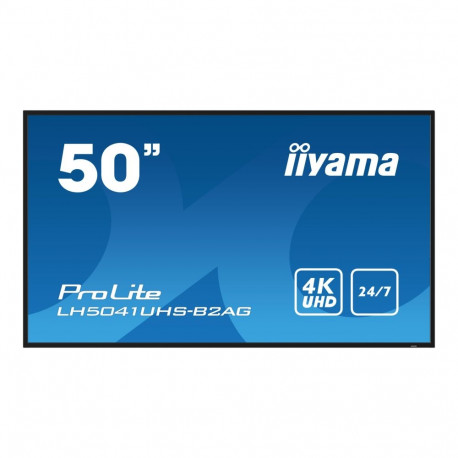IIYAMA LH5041UHS-B2AG 50-tolline 3840x2160 UHD VA paneel 500cd/m2 5000:1 staatiline kontrastsus 9,5m