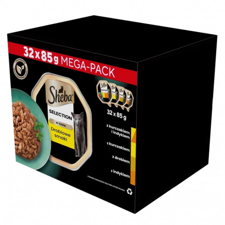 SHEBA kastmega linnuliha märg kassitoit 32x85 g
