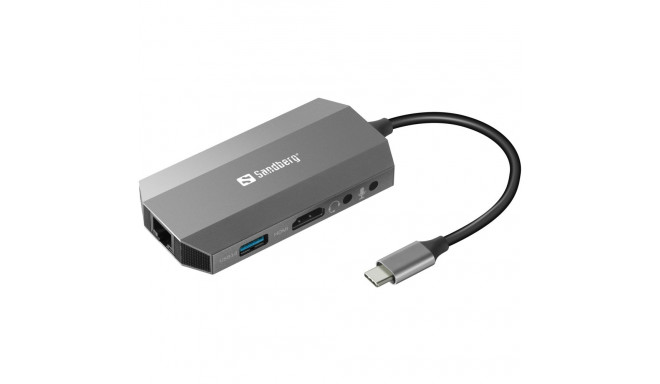 "Sandberg 136-33 USB-C 6-in-1 PD 100W TravelDock"