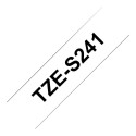 BROTHER TZES241 special tape 18mm 8m black white extra-strong adhesive for lettering instrument